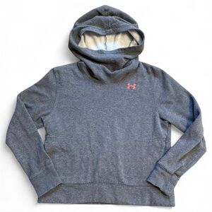 Under Armour Gray Hoodie with Pink Logo Medium